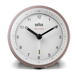 Braun BC07PW-DCF Radiostyret Analogt Vækkeur, Rosa/hvid